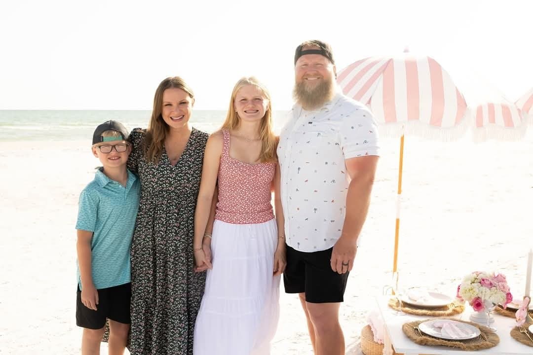 Jack and Megan Dunkel with their family